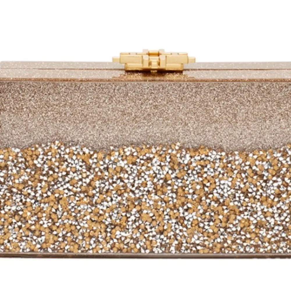 India Hicks Glitter Box Clutch - New